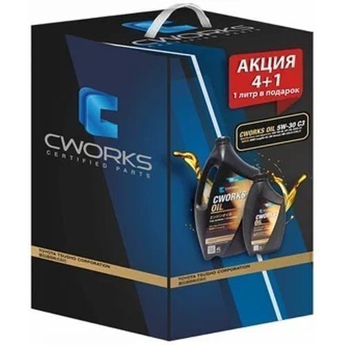 CWORKS Масло моторное 5w40 A3/B4 5л  (АКЦИЯ 4л + 1л)