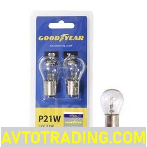 Авто лампа 12V P21w (BA15s) GOODYEAR (блистер 2шт)