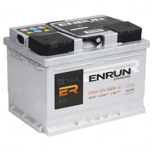 Аккумулятор  62Ah R+ 600A ENRUN (242x175x175мм, Беларусь, гар.12мес)